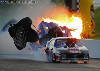 Illustration for article titled Here Are A Bunch Of Photos Of A Fiery NHRA Crash